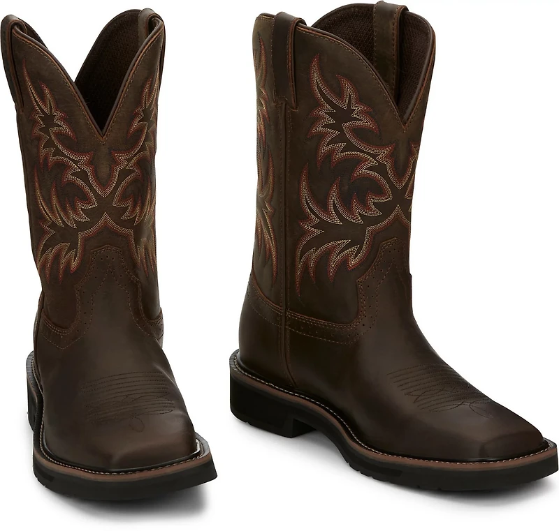 Justin Men's Stampede EH Wellington Leather Work Boots
