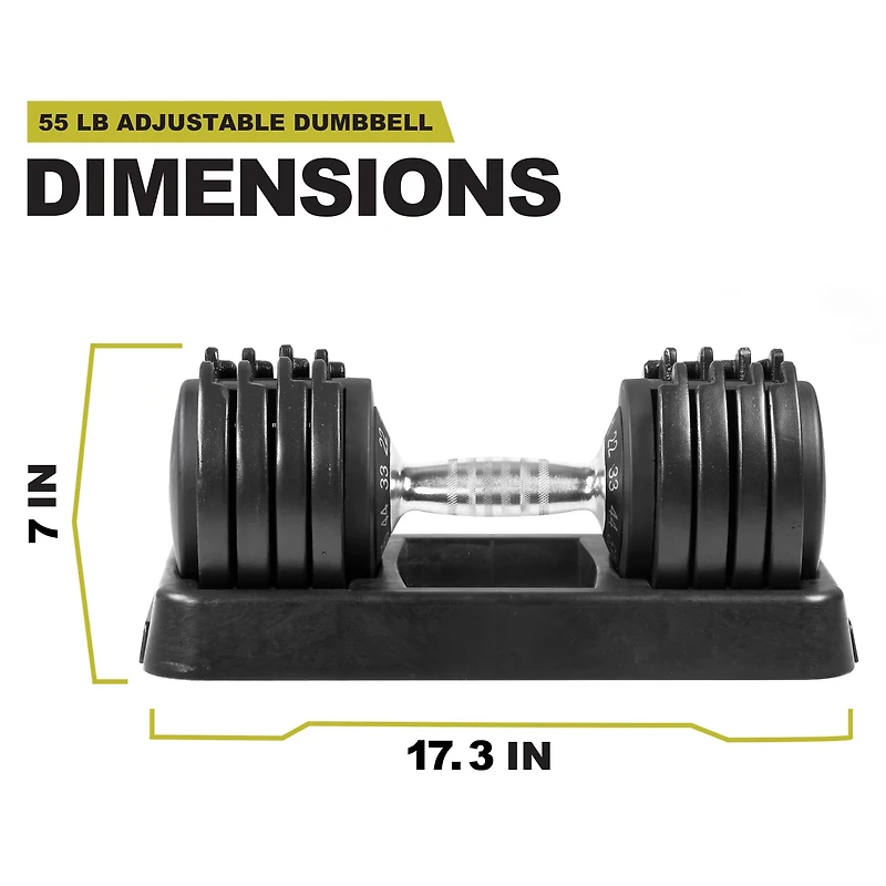 PRCTZ 11-55 lb Adjustable Dumbbell