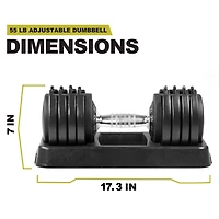 PRCTZ 11-55 lb Adjustable Dumbbell