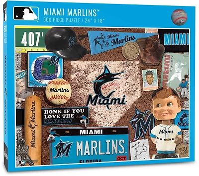 YouTheFan Miami Marlins Retro Series 500-Piece Puzzle
