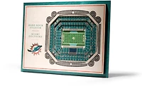 YouTheFan Miami Dolphins 5-Layer StadiumViews 3-D Wall Art