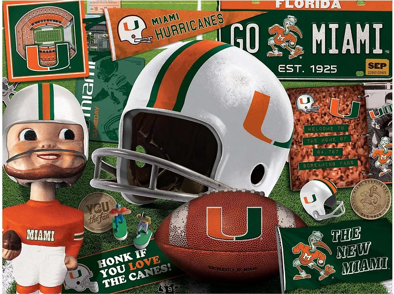 YouTheFan University of Miami Retro Series 500-Piece Puzzle