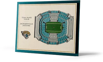 YouTheFan Jacksonville Jaguars 5-Layer StadiumViews 3-D Wall Art