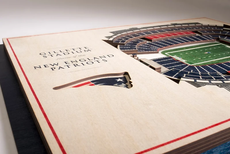 YouTheFan New England Patriots 5-Layer StadiumViews 3-D Wall Art