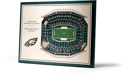 YouTheFan Philadelphia Eagles 5-Layer StadiumViews 3-D Wall Art