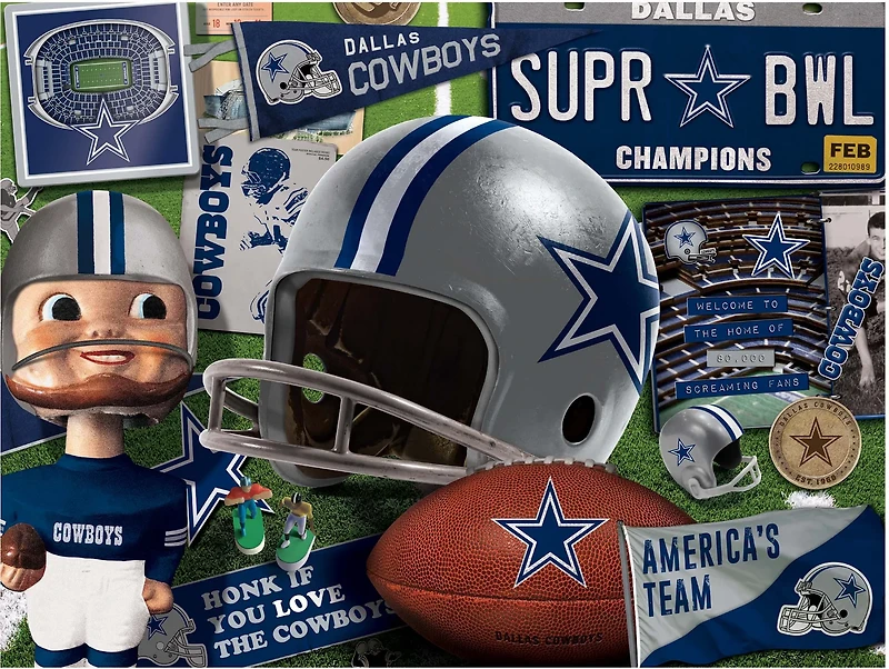 YouTheFan Dallas Cowboys Retro Series 500-Piece Puzzle
