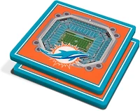 YouTheFan University of Miami 3-D StadiumViews 2-Piece Coaster Set