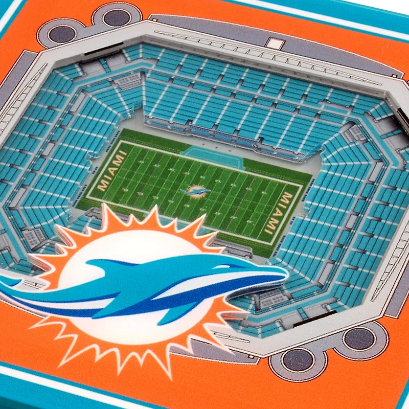 YouTheFan University of Miami 3-D StadiumViews 2-Piece Coaster Set