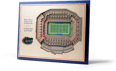 YouTheFan University of Florida 5-Layer StadiumViews 3-D Wall Art