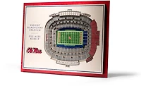 YouTheFan University of Mississippi 5-Layer StadiumViews 3-D Wall Art