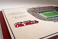 YouTheFan University of Mississippi 5-Layer StadiumViews 3-D Wall Art