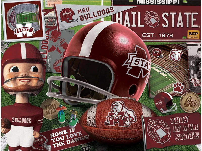 YouTheFan Mississippi State University Retro Series 500-Piece Puzzle