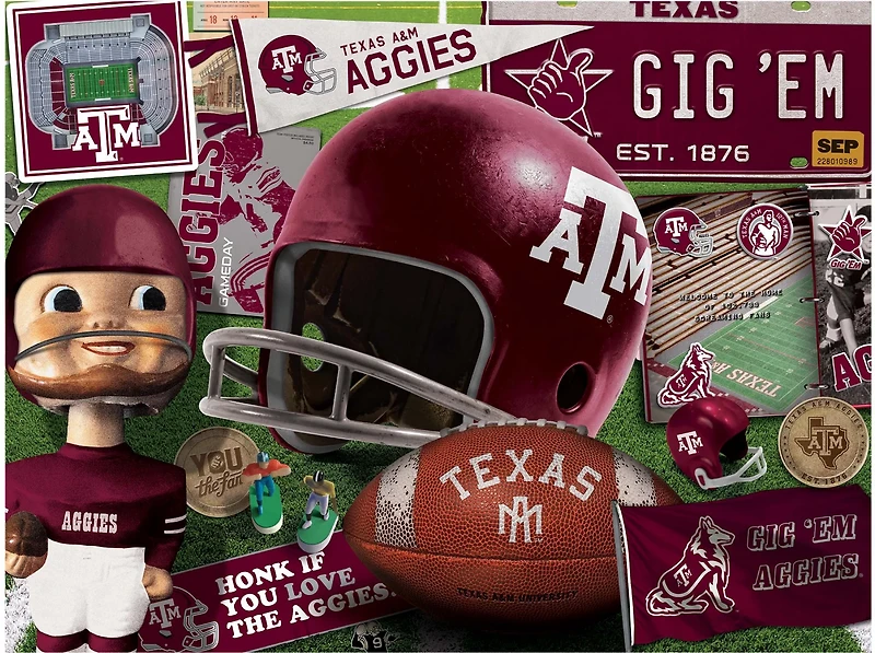 YouTheFan Texas A&M University Retro Series 500-Piece Jigsaw Puzzle