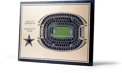 YouTheFan Dallas Cowboys 5-Layer StadiumViews 3-D Wall Art