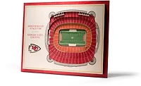 YouTheFan Kansas City Chiefs 5-Layer StadiumViews 3-D Wall Art