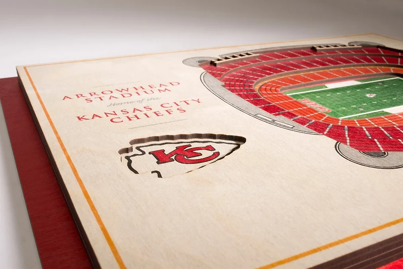 YouTheFan Kansas City Chiefs 5-Layer StadiumViews 3-D Wall Art