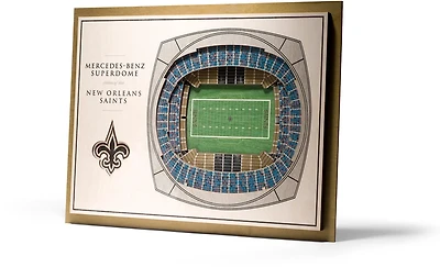 YouTheFan New Orleans Saints 5-Layer Stadium Views 3-D Wall Art