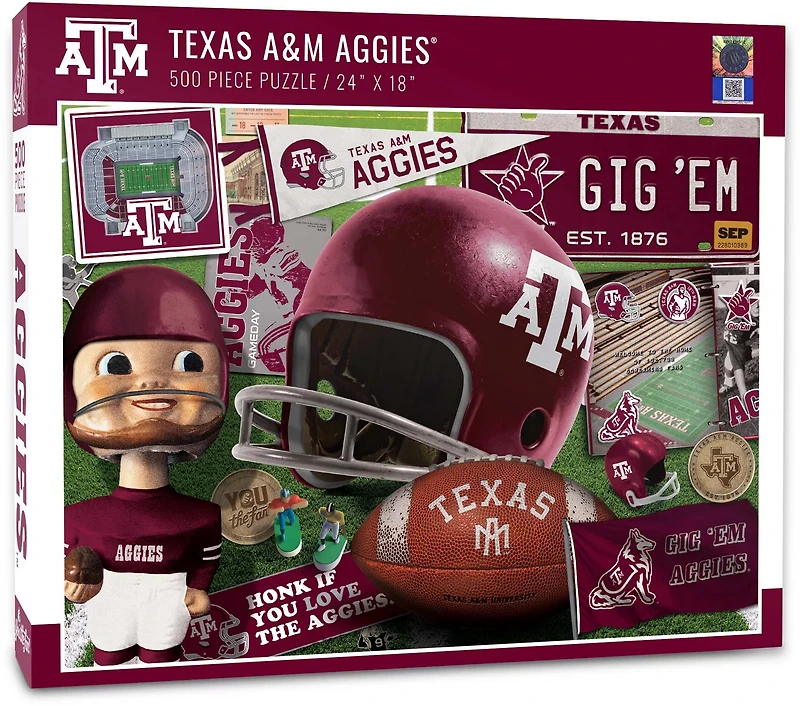 YouTheFan Texas A&M University Retro Series 500-Piece Jigsaw Puzzle