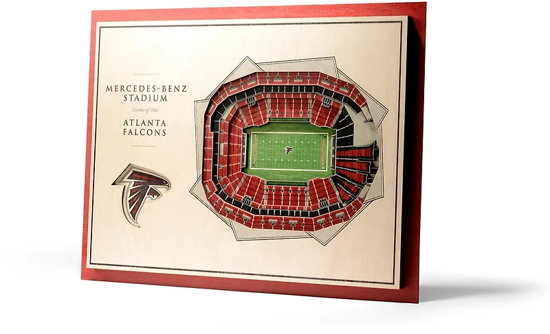 YouTheFan Atlanta Falcons 5-Layer StadiumViews 3-D Wall Art