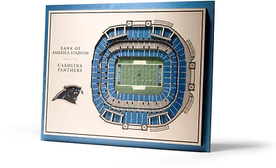 YouTheFan Carolina Panthers 5-Layer StadiumViews 3-D Wall Art