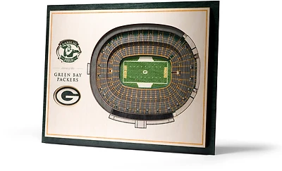 YouTheFan Green Bay Packers 5-Layer StadiumViews 3-D Wall Art