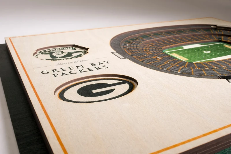 YouTheFan Green Bay Packers 5-Layer StadiumViews 3-D Wall Art