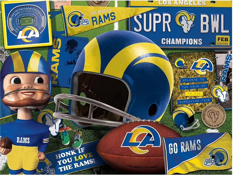 YouTheFan Los Angeles Rams Retro Series 500-Piece Jigsaw Puzzle