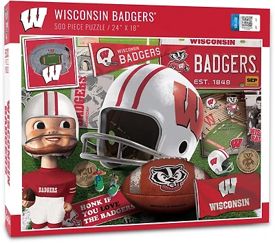 YouTheFan University of Wisconsin Retro Series 500-Piece Jigsaw Puzzle