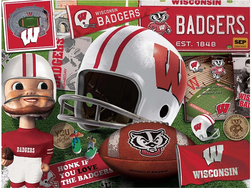 YouTheFan University of Wisconsin Retro Series 500-Piece Jigsaw Puzzle