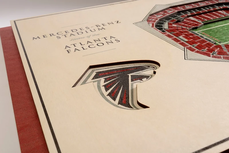YouTheFan Atlanta Falcons 5-Layer StadiumViews 3-D Wall Art