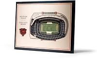 YouTheFan Chicago Bears 5-Layer StadiumViews 3-D Wall Art