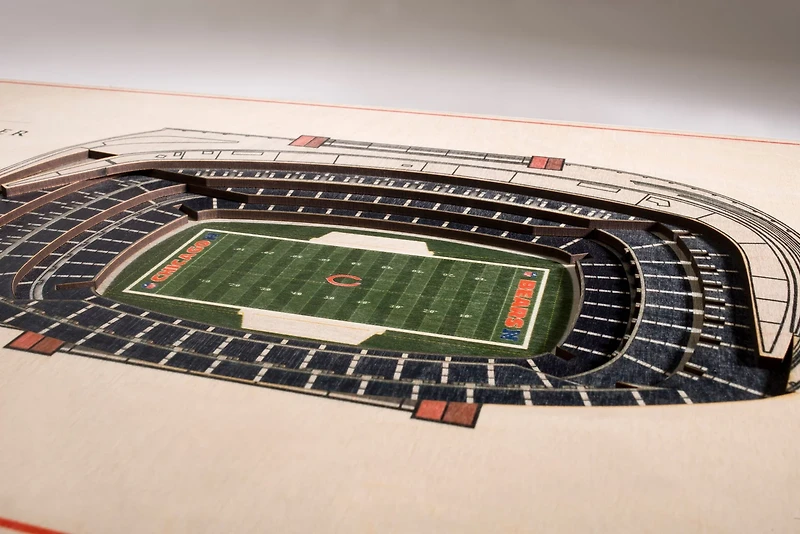 YouTheFan Chicago Bears 5-Layer StadiumViews 3-D Wall Art