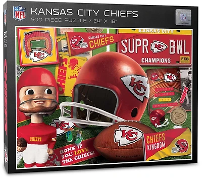 YouTheFan Kansas City Chiefs Retro Series 500-Piece Puzzle