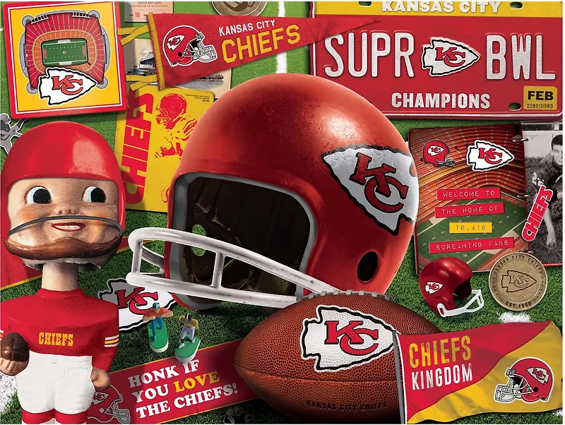 YouTheFan Kansas City Chiefs Retro Series 500-Piece Puzzle