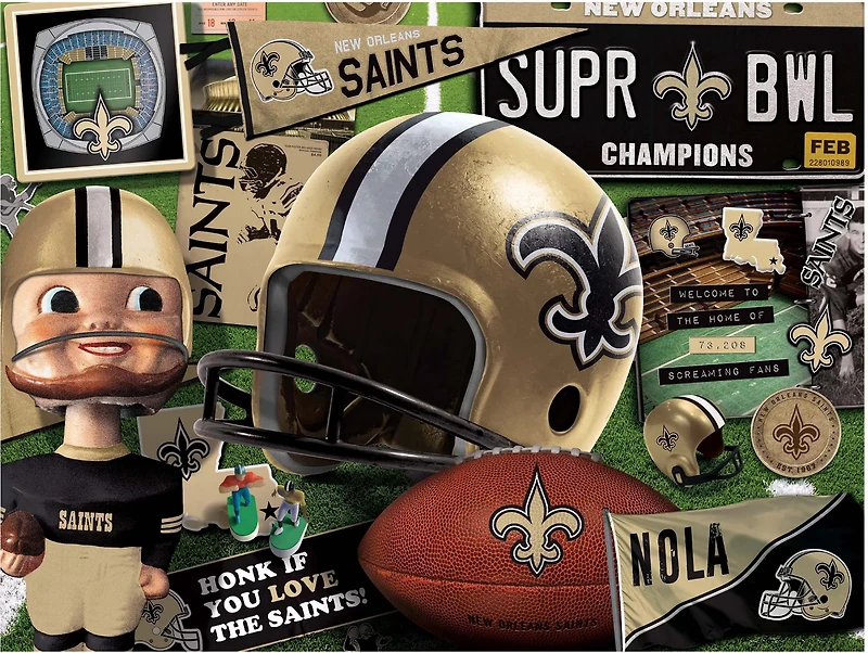 YouTheFan New Orleans Saints Retro Series 500-Piece Jigsaw Puzzle