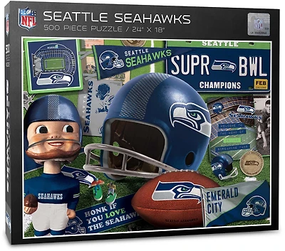 YouTheFan Seattle Seahawks Retro Series 500-Piece Jigsaw Puzzle