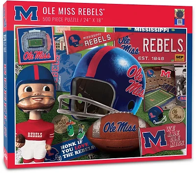 YouTheFan University of Mississippi Retro Series 500-Piece Puzzle