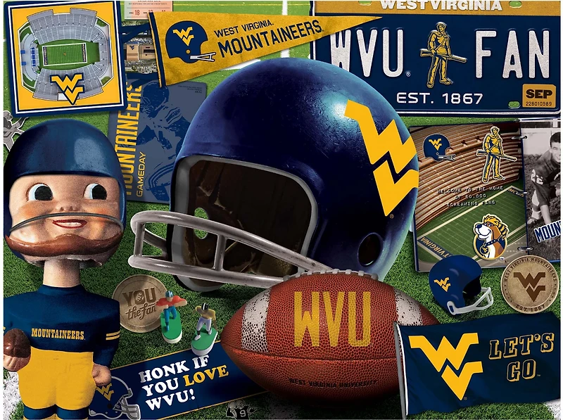 YouTheFan West Virginia University Retro Series 500-Piece Jigsaw Puzzle