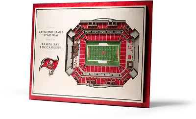 YouTheFan Tampa Bay Buccaneers 5-Layer StadiumViews 3-D Wall Art