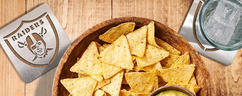 YouTheFan Oakland Raiders 4-Piece Coaster Set