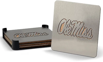 YouTheFan University of Mississippi 4-Piece Coaster Set