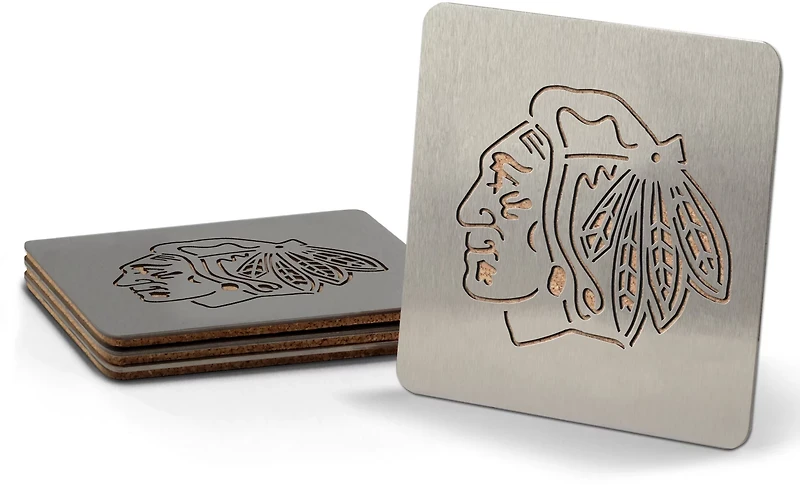 YouTheFan Chicago Blackhawks Boasters Coasters 4-Pack