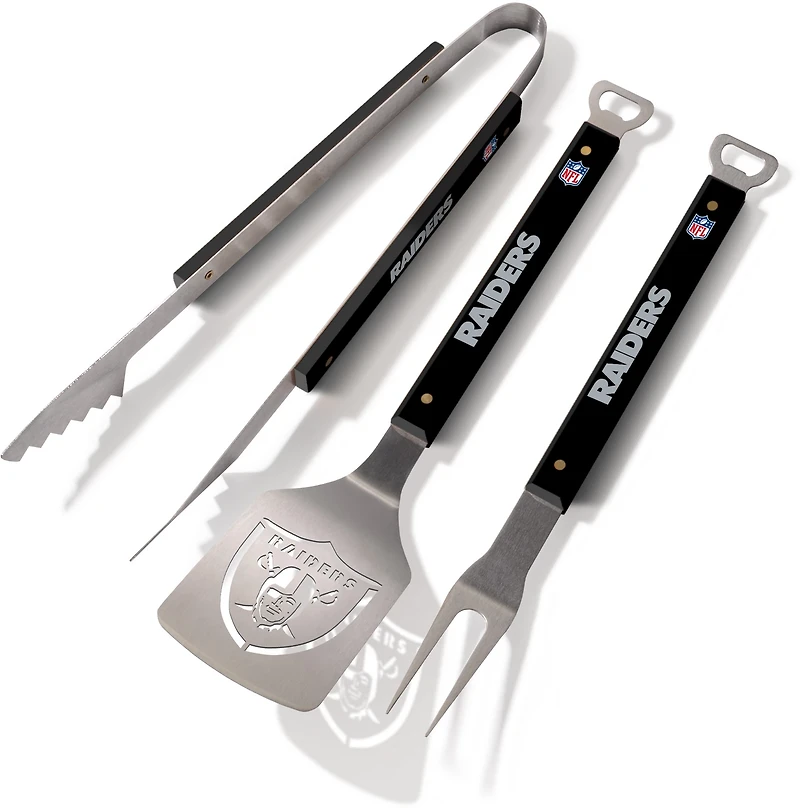 YouTheFan Oakland Raiders Spirit 3-Piece BBQ Set