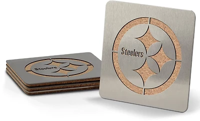YouTheFan Pittsburgh Steelers 4-Piece Coaster Set