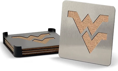 YouTheFan West Virginia University 4-Piece Coaster Set