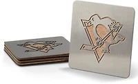 YouTheFan Pittsburgh Penguins Boasters 4-Piece Coaster Set
