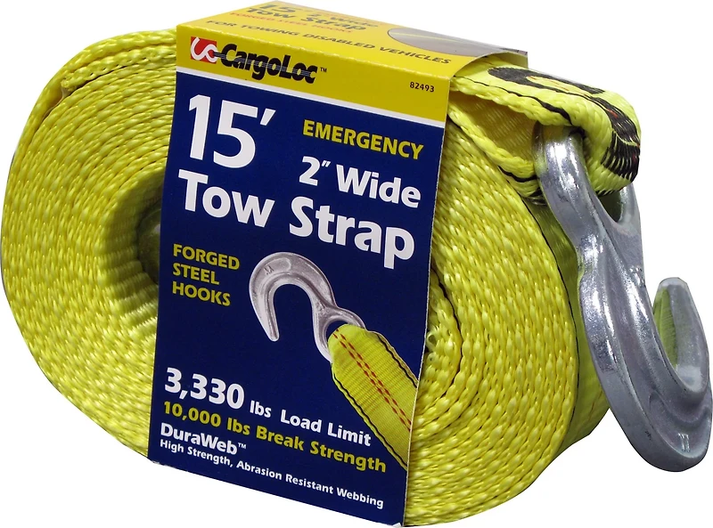 CargoLoc 2 in x 15 ft 10,000 Lb Emergency Tow Strap