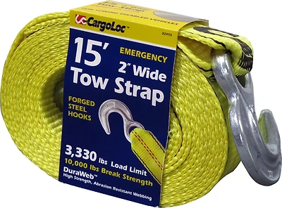 CargoLoc 2 in x 15 ft 10,000 Lb Emergency Tow Strap