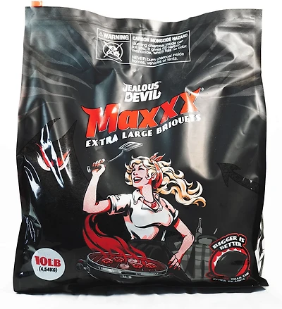 Jealous Devil Maxxx Extra Large Briquetes, 10 lb