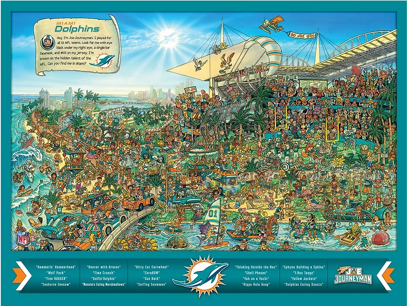 YouTheFan Miami Dolphins Joe Journeyman 500-Piece Puzzle